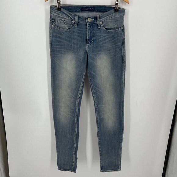 Rock & Republic Women Berlin Skinny Jeans Size 8 Light Stone Wash Casual Stretch - Picture 1 of 7